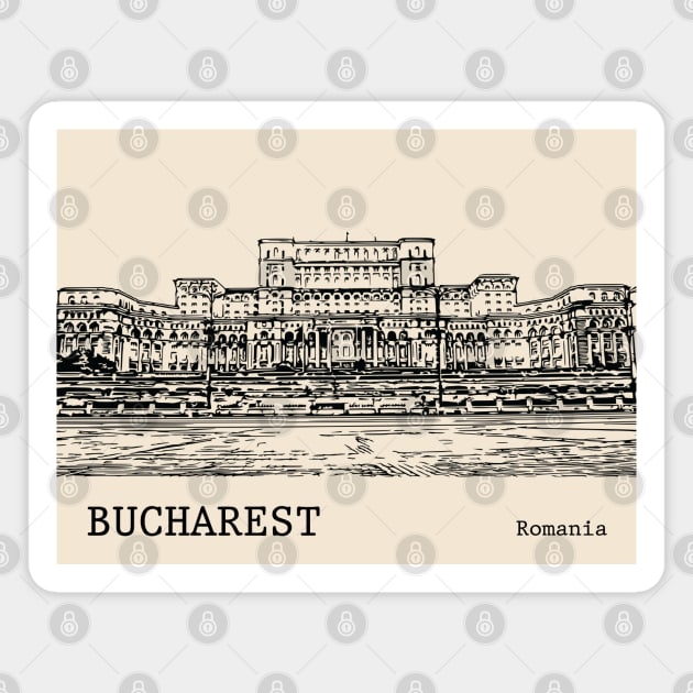 Bucharest Romania Magnet by Lakeric